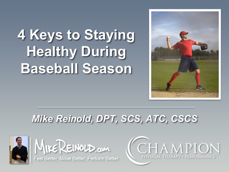 4 Keys to Staying Healthy During Baseball Season