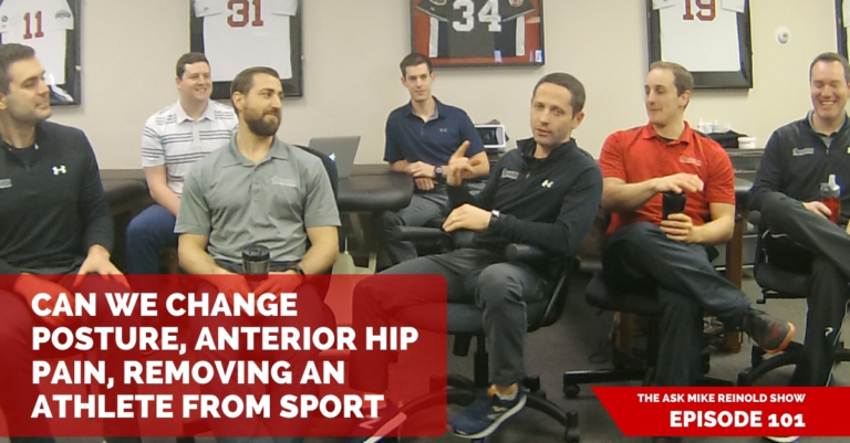 Can We Change Posture, Anterior Hip Pain, Removing an Athlete from Sport