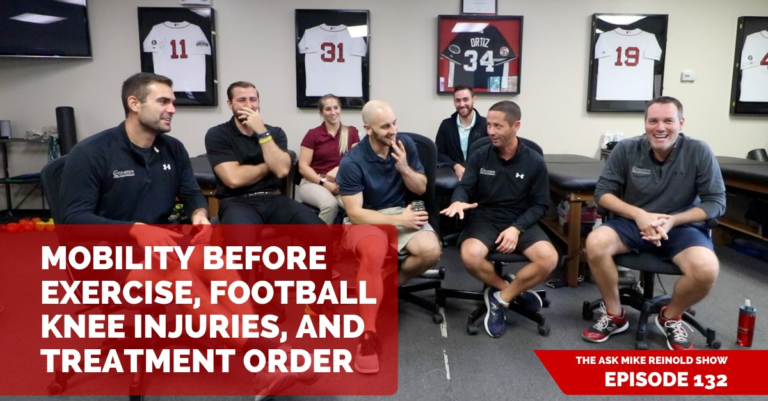 Mobility Before Exercise, Football Knee Injuries, and Treatment Order