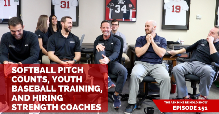 Softball Pitch Counts, Youth Baseball Training, and Hiring Strength Coaches