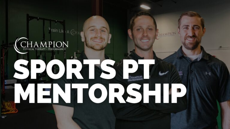 Champion Sports PT Mentorship – Thank You