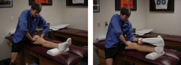 knee extension stretching ACL rehabilitation