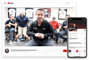podcast video and phone mockup